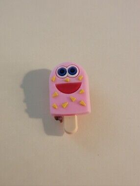 10 for $10 Jibbitz Croc Charm - Pink Smiley Face Popsicle Stick